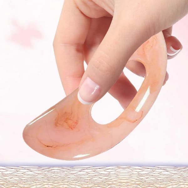 Gua Sha Massageverktyg Lymfdränage Massager Muskel Skrapmassageverktyg Pink