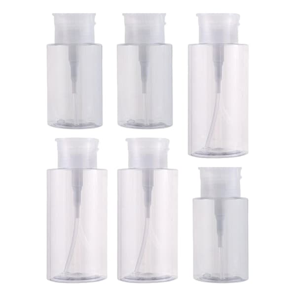 3x Påfyllningsbar tryckflaska med pump, transparent för nagellack 150ml 150ml Other