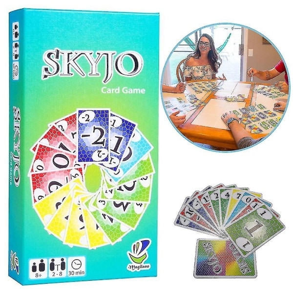Skyjo - Viihdyttävä korttipeli. Täydellinen peli hauskoihin, viihdyttäviin ja jännittäviin pelihetkiin ja lahjoihin