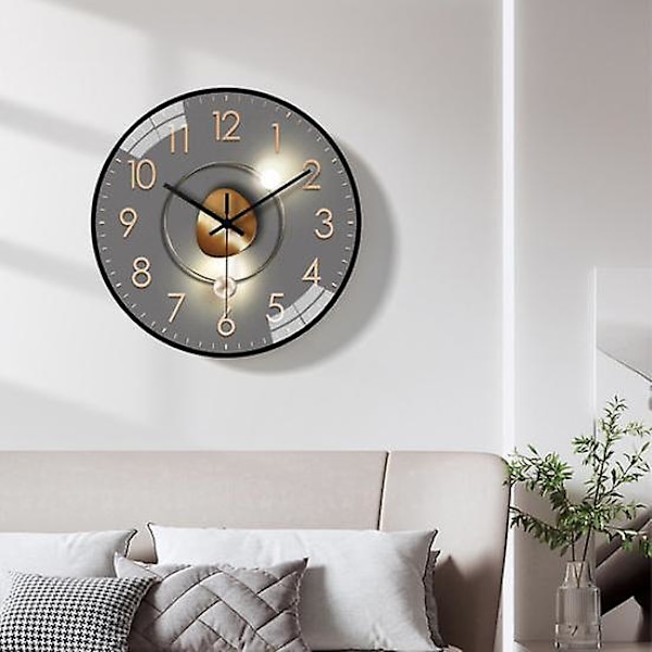 8 Tums Modern Väggklocka Tyst Non-Ticking Batteridriven Väggmonterad Klocka Vardagsrum Sovrum Kök Kontor Klassrum Dekoration as the picture D