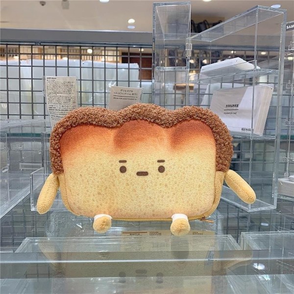 Kreativ Toastbröd Plyschkudde Cartoon Plyschleksak Skiva Bröd Pad Kudde Emotionellt uttryck Soffa Kudde(S)