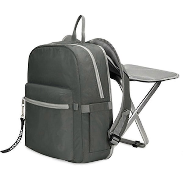 Letvægts Rygsæk Stol Combo Rygsæk Med Foldsammenlignet Stol Til Udendørs Camping Fiskeri Vandreture Picnic Bbq