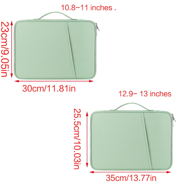 Laptopväska för affärer, laptopväska för 10,8-12,9 tum, 13 tum Gray 13 inches