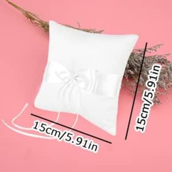 Bryllupsringpude, Simuleret Perle Bryllupsringpudeholder Elegant Forlovelsesfest Gave Tilbehør