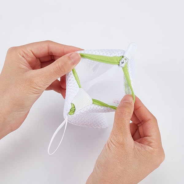 8 stk Mini Vaskemaskin Delicate Poser, Honningkake Oppbevaringsposer med Glidelås Hengerløkke for Hotell Hjem Lingeri Sokker Undertøy