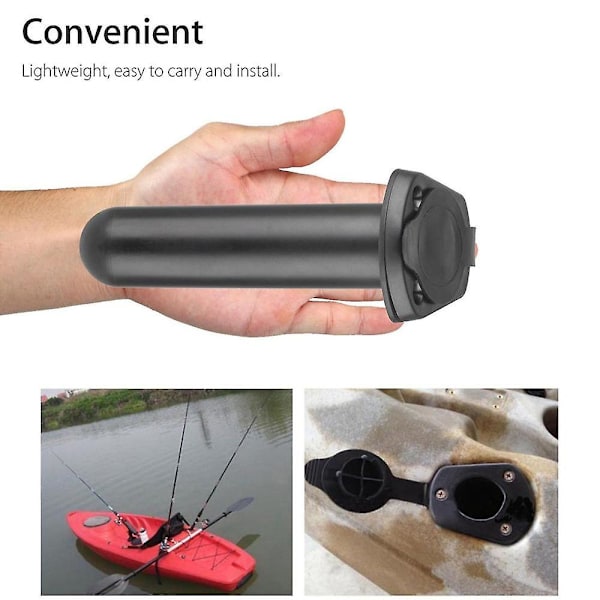4 stk. Flush Mount Fiskebåt Stang Holder Brakett Med Deksel For Kajakk Stang