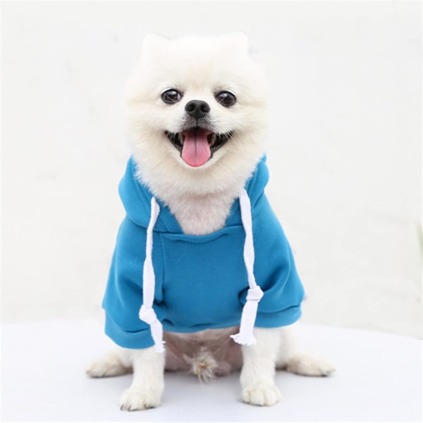 Ny hundkappa med dragkedja, ficka och huva med dragsko, plus size husdjurskläder, vindtät jacka, varm valpväst Red L