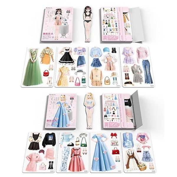 Magneettinen Prinsessa Nuken Pukeminen Paperinukke Lelusetti Sileä Itkuton Kannustaa Luovuuteen Hauska Puku D