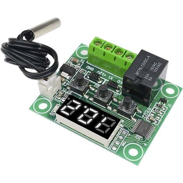 4 digitale termostatmoduler med temperaturkontrolkontakt, 12V DC -50-110°C