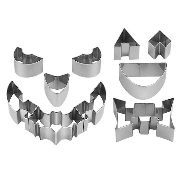 10/6 stk. Gresskarutskjæringssett i rustfritt stål Halloween Gresskarutskjæringsmaler 10 pcs