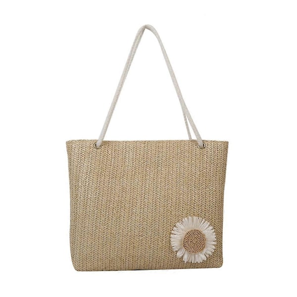 Kvinders Stroflettet Skuldertaske Sommer Strandtaske Stor Kapacitet Håndtaske Tote Bag