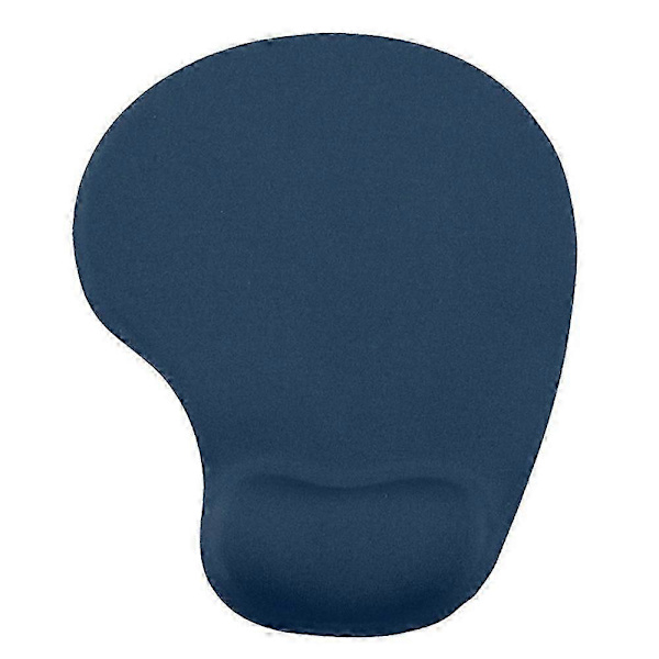 Ergonomisk Musmatta med Minnesskum och Handledsstöd, Halkfri, Lindrar Smärta i Handleden - Mörkblå Multicolor Dark Blue