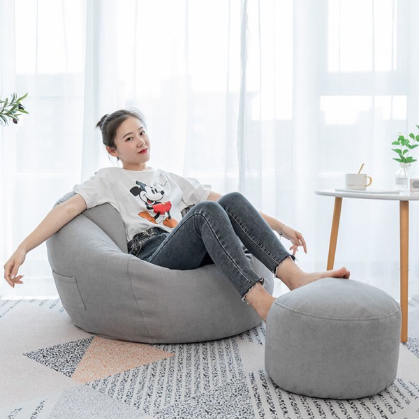 Lazy soffväska Liggstol Cover Tyg Fåtölj Slipcovers Stolsöverdrag utan fyllnadssäte Sits Puff Puff Tatami Vardagsrumsmöbler