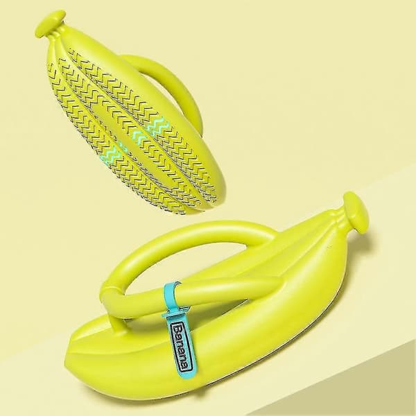 Moderigtige bananformede flip-flops til par, bløde og komfortable hjemmesko til indendørs brug Banana 42 43