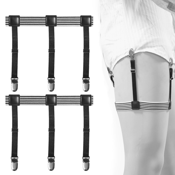 Men's Shirt Clip Stretch Adjustable Shirt Non-slip Garter Belt