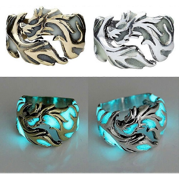 Sval Justerbar Herrar Glow In The Dark Punk Vintage Lysande Drakering Smycken