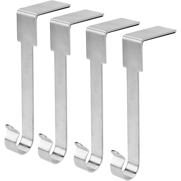 4-pack julstrumpehållare, metallkrokar för att hänga julstrumpor, strumpehållare för mantel för juldekorationer