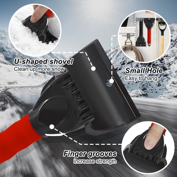 Bilvindusskrape (2-pakning) Black&Red