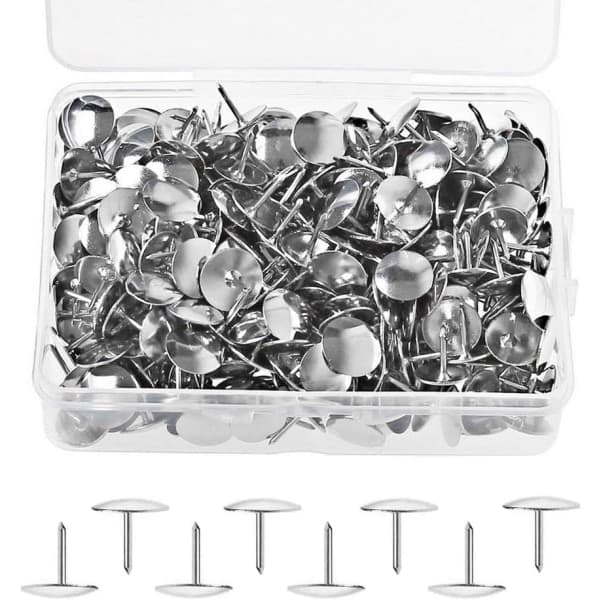 500 st ritstift, BetterJonny 9,5 mm silverfärgade nålar av järn, häftstift, spikar för kontor eller DIY