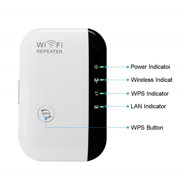 300M Wifi Signal Booster Trådløs Repeater Wifi Forsterker Wifi Rekkevidde Extender for Hjemmekontor-WELLNGS