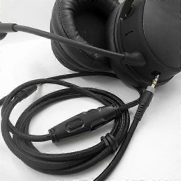 For -HyperX Cloud Alpha/-HyperX Cloud Core Flight Hodetelefonkabel med Volumkontroll Lydkontroll Hodetelefonkabel