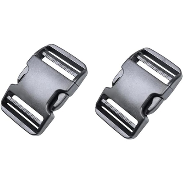 Kaksipuoliset säädettävät pikalukot, 50 mm, kestävät muovisoljet, korvaavat repun soljet, säädettävät ilman ompelua, 2 sarjaa
