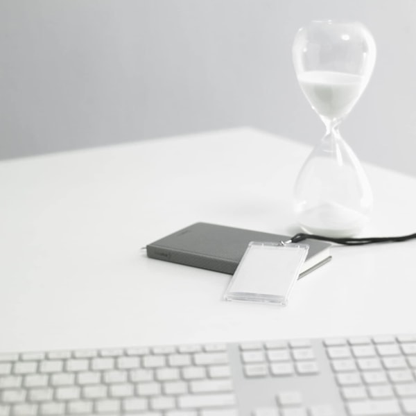 Timglas med sand, färgglatt och modernt, sandtimer inspirerad av glas för hem- och kontorsdekoration White 30 min