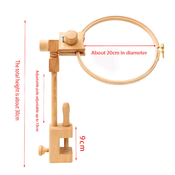 Bøg Bord Broderiramme Broderiramme Træ Broderiværktøj Desktop Indbygget Broderiramme (1 stk)