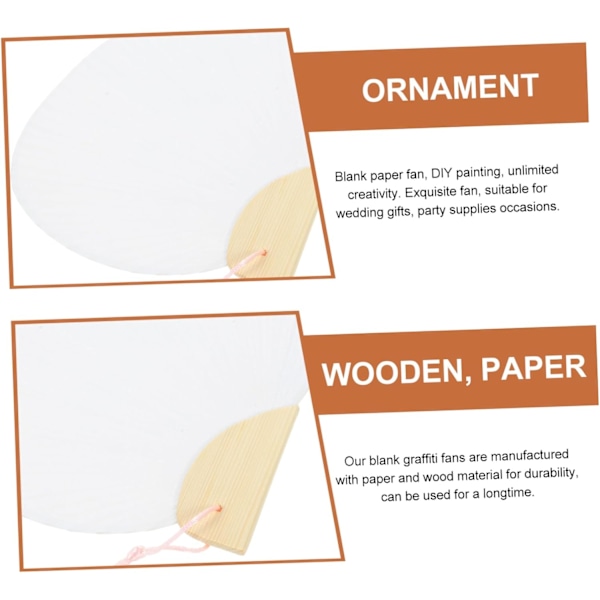 Handfläktar i papper, Partytillbehör, Bröllopspresenter, Mini Fläktar, DIY Mini Pappersfläktar, DIY Målningsfläkt