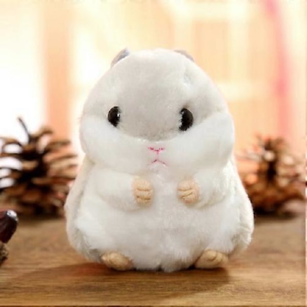 Söpö Hamsteri Avaimenperä Laukku Riipus Pehmolelu Light Gray