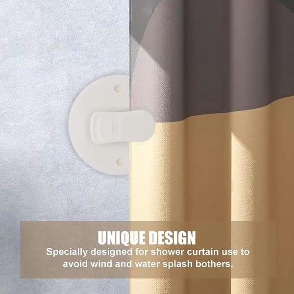 Självhäftande duschdraperiklämmor, 4 st.