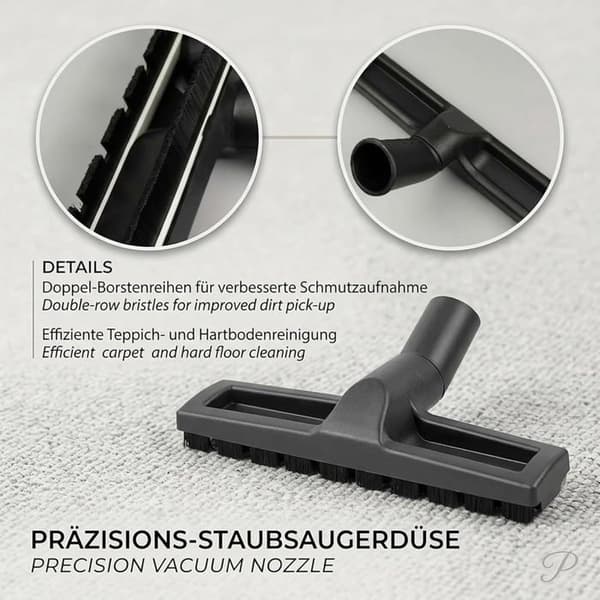 Universal gulvbørste 35 mm - Nylon - Hårde gulve - Drejehjul - Parket og fliser