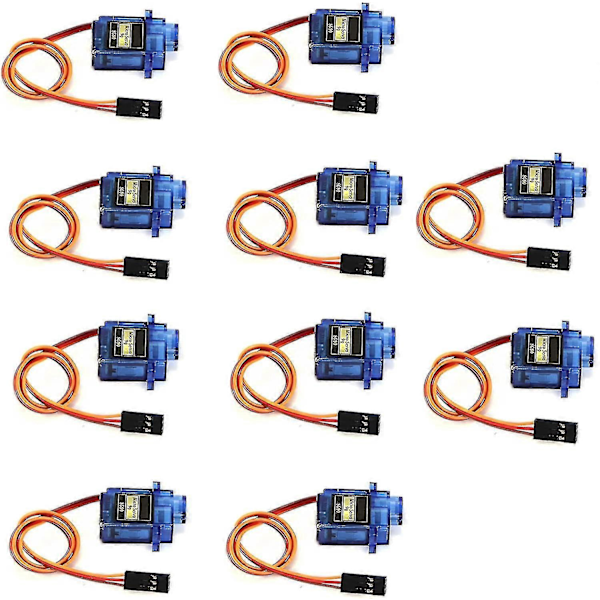 10 st SG90 Mikro Servo Motor 9g För Rc Flygplan Robot Helikopter Flygplan Fjärrkontroll, Mikro Servo Flygplan Servo Helikopter Servo