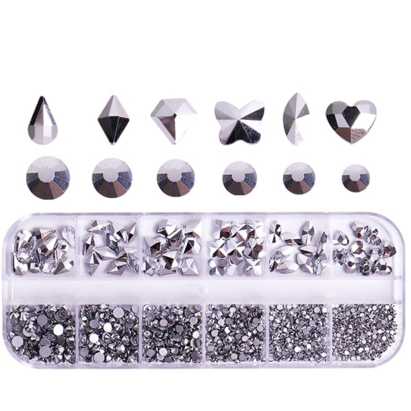 Nagelkonst Rhinestones Nagelstenar, för DIY Hantverk Smink Utklädning Manikyr Dekoration Stil 6