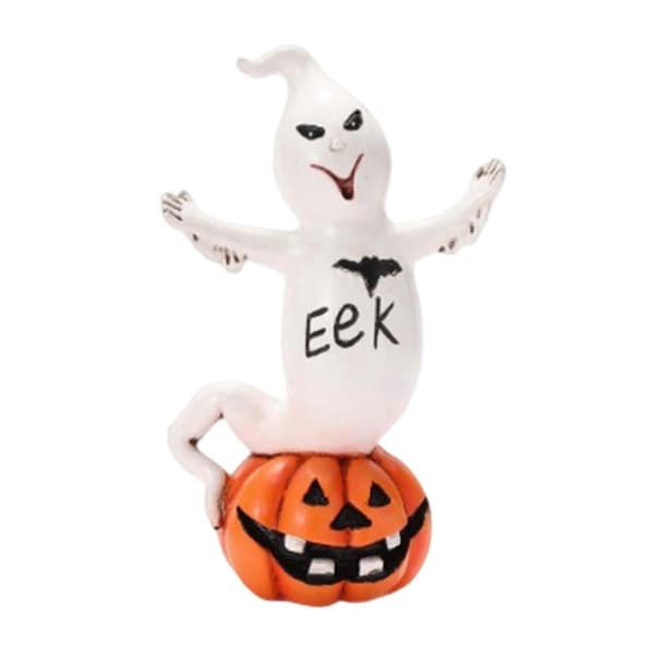 Halloween-dekorasjon Søt Spøkelsesfigur Samling Mote Skrivebordsornament EeK
