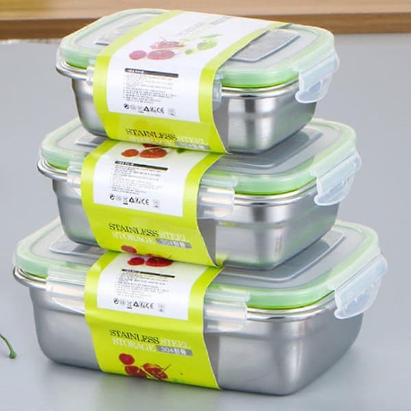 Termisk isolert matboks i rustfritt stål Bento Mat Piknikbeholder Crisper