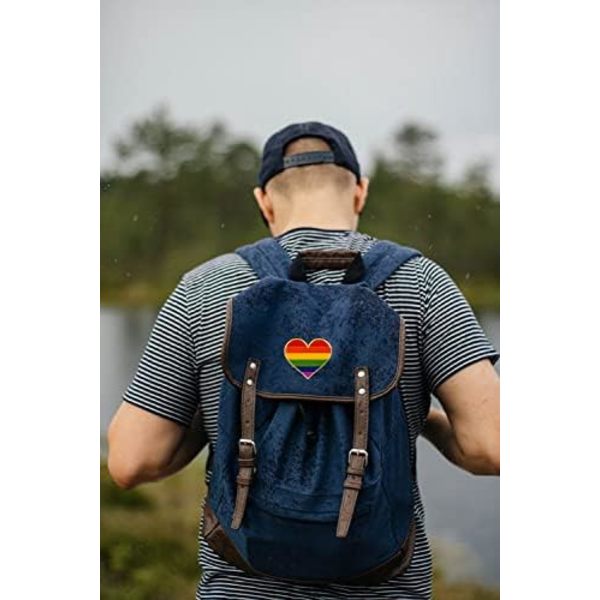 5 kpl Biseksuaalinen ylpeys sydänmuotoinen rintaneula, pinssi, lippu, rintaneula Rainbow 5pcs