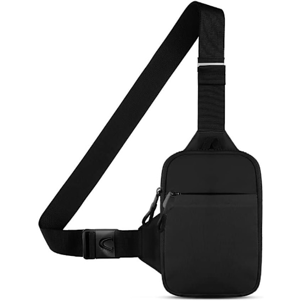 Crossbody-laukku kahdella taskulla, vettähylkivä ja kädet vapaana pitävä miesten olkalaukku, rintalaukku vyölaukku