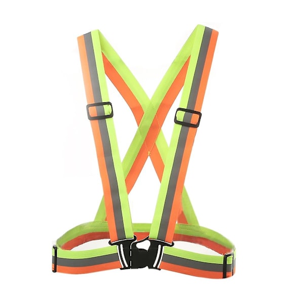 Fornnerg Justerbar Sikkerheds Høj Synlighed Refleksvest Elastisk Strop Jakke Yellow