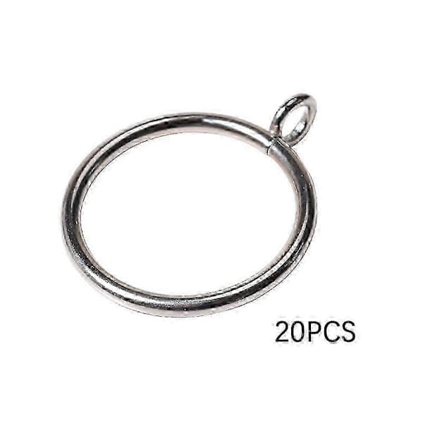 38mm Metall Gardinringar med Ögla för Kök och Sovrum 20pcs Silver