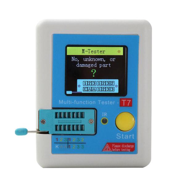 Transistortester med 128 TFT LCD-skjerm Diode Triode Kapasitans for LCR ES