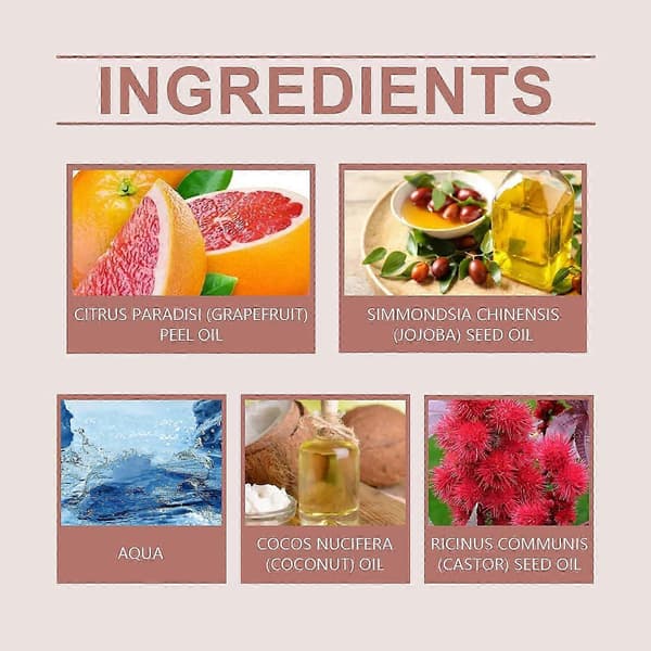 Grapefrukt eterisk olja - Återfuktande, stresslindrande massage & luftfräschare