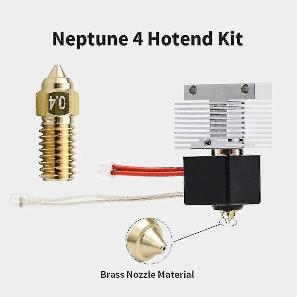 Profesjonelt Hotend-sett for Neptune 4/4pro 3D-skriver Bimetallic Pipe Heat Block Set A