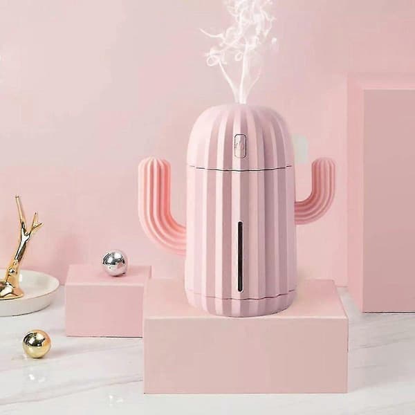 Luftfugter med kaktusdesign pink