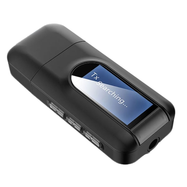 Bluetooth 5.0-mottagare Sändare LCD-skärm USB dongel trådlös ljudadapter