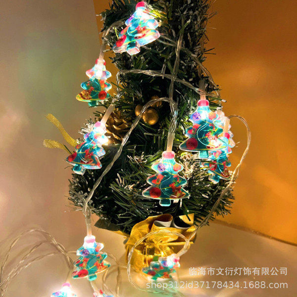 1 kpl 1,5 m Jouluvalot Joulukoriste Joulupukki Muoto Lahja Yövalo Valosarja Ilman Paristoja Olohuoneeseen Christmas Tree
