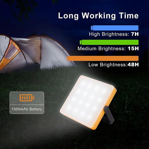 Genopladelig Campinglanterne Lyse Campinglys til Telte - Bærbar LED Campinglygte med 4 Tilstande, Perfekt til Camping, Vandreture