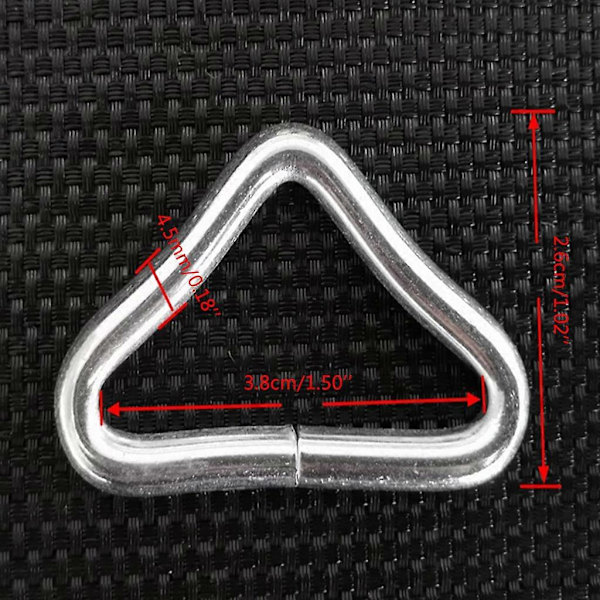 10 st Metall Triangelringar Spänne V-ringar för Reparation av Trampolindelar