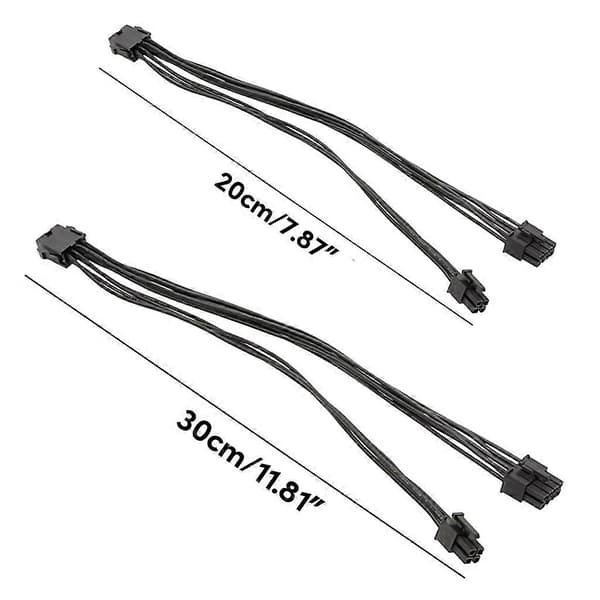 CPU 8Pin til PCIE 8Pin+4pin Grafikk Videokort Strømkabel 20cm 30cm 20cm