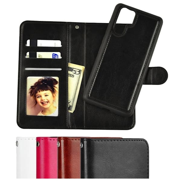 Huawei P30 Pro - Wallet Case / Magnet Case 2 i 1 - Vælg Farve! Sort Sort
